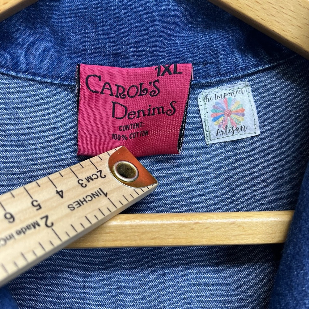 Blue Jean Jacket With Patchwork Design - image 5